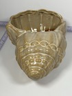 Large Vintage Atlantic Mold Ceramic Conch Sea Shell Planter Vase Beach Decor