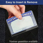 Card Protector Transparent Card Holder Pvc Sleeve Waterproof Id Badge Credit Ssn