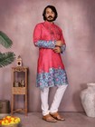 Indian Men   s Ethnic Kurta Pajama Set Wedding Wear Pakistani Sherwani Style Party