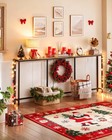 Choezon 78 7  Narrow Console Table With Power Outlet Txg20ubf Rustic Brown Black