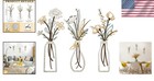 3-pc Set Of Metal Flower Wall Art - Chic Bohemian Home Decor In Beige Gold