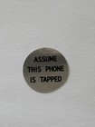  assume This Phone Is Tapped  Foil Sticker Pair  psychic Tv Throbbing Gristle 