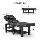 Black Heavy Duty Massage Table Facial Bed Salon Spa Beauty W open-chest headrest