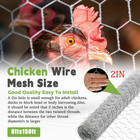 6ftx150ft Chicken Wire Netting 2in Galvanized Wire Mesh Hexagonal For Poultry Ga