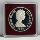 Scarce 1977  25 Queen Victoria Cayman Islands Sterling Silver Coin   2623 Minted