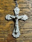 Vintage Sterling Silver And Cut Glass Rosary   Exquisite  