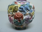 Fabulous 19th C  Chinese Hand Painted Porcelain Snuff Bottle With Animals