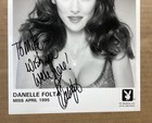 Danelle Folta Signed 8x10 Playboy Promo Photo   Miss April 1995  autograph