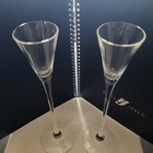 Original Underberg 2 Long Stem Glasses Rare New In Box Etched Seal   Signature