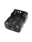 4pcs Black Double Side 6 X 1 5v Aa Battery Holder Storage Case Box