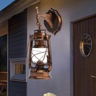 Wall Light Vintage Lantern Sconce Porch Hanging Lamp Fixture Outdoor Bronze New