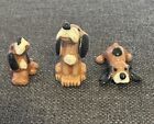 Hagen Renaker Mother Hound Dog And Two Puppies Retired