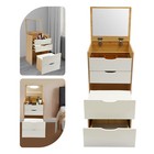 3 Drawers Vanity Desk W makeup Stool   Mirror Bedroom Makeup Desk Dressing Table