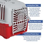 Pets 22 Inch Spree Travel Pet Carrier For Dog Or Cat With Plastic Door  red