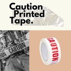 White Caution Pre Printed Packing Tape 1 88 Inch X 110 Yards 2 Mil 72 Rolls