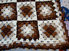 Granny Square Afghan Lap Blanket Throw Handmade Acrylic Crochet Yarn 40 x50  New