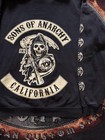 Rare Sons Of Anarchy Zip Up Hoodie With Grim Reaper Design 