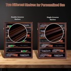 7 Layers Knife Display Case Cherry Wood Locking Cabinet W  6 Removable Double