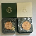 U s  Mint U s  Bronze Medal Lot Of 2 In Green Presentation Gift Boxes