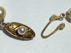 Vintage Cultured Pearl Choker Necklace With Elegant 14k Gold Pearl Clasp 15  6mm