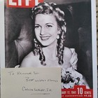 Cobina Wright Jr Signed Card Photo 40s Film Actress Small Town Deb Prince Philip