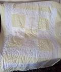 Vintage Children   s Patchwork Hand-stitched Quilt Kittens Yellow Baby