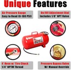 Big Red T88007 Torin Portable Horizontal Air Tank With 36  Hose  7 Gallon