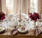 Pottery Barn Botanical Harvest Bird Stoneware Salad Plates - Mixed Set Of 4
