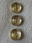 3 Chanel Buttons     Gold Grid Design With Cc Logo     Large 24mm Ships From Usa