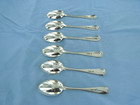 An Antique Sterling Silver Set Of 6 Old English  Dessert Spoons birmingham 1902 
