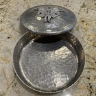 Rodney Kent  Hammered Aluminum  7   Vintage Dish W lid 401