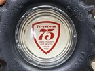 Vintage Advertising Firestone Tires 75 Years Glass   Rubber Tire Ad Ashtray