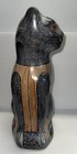 Vintage Burnished Signed Cat Pottery 14  Tonala Mexico Hand-painted Folk Art