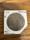 1903 Venezuela 5 Bolivares Silver  900 25 Grams