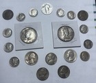 Silver Coin Lot -  90   Halves  Quarters  Dimes   War Nickels  35   -20 Coins   