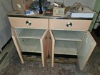 Vintage Metal Storage Cabinet With Drawers