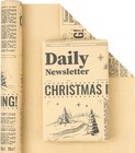 Vintage Newspaper Christmas Wrapping Paper Roll  Xmas Decoration Gift Wrapping
