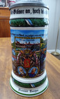 German Regimental Beer Stein Lidded Ornate Lithopane Design