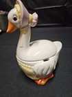 Vintage Unique Ceramic Mother Goose Knitting Yarn Holder By J s n y  Taiwan