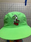 Vintage Yoshi Dinosaur Nintendo Hat Cap Super Mario Rope Snapback Bright Green