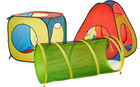 8 In 1 Pop Up Kids Play Tent With 4 Tunnel  Indoor outdoor Playhouse   Baby Tunn