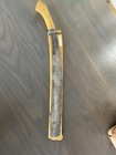 Vintage Bolo Knife Wooden Sheath Handle Oak 17  Blade Handmade Engraved Machete