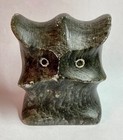 Vintage Canadian Inuit Carved Soapstone Owl Sculpture Figure  Winnipeg  1977