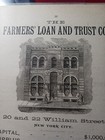 1888 Vintage Print Ad Farmers Loan   Trust Company Willian St Nyc Building Pic