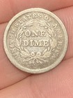 1838 Seated Liberty Dime Large Stars Fine Details