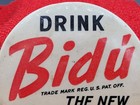 Vintage 1942 Drink Bidu Advertising Pin Button The New South American Drink 3 5 