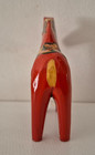 Vintage Red Akta Olsson Dala Horse W original Label - 4  Tall