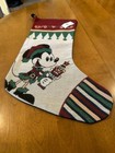 Disney Parks Store Corduroy Mickey Mouse 19    Christmas Stocking Embroidered  New