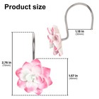 Shower Curtain Hooks Lotus Flowers Leaves Set Of 12 Rings Home Decor