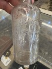 Vintage Newbro s Herpicide Hair Tonic Bottle 12 Oz Clear Glass Embossed Usa